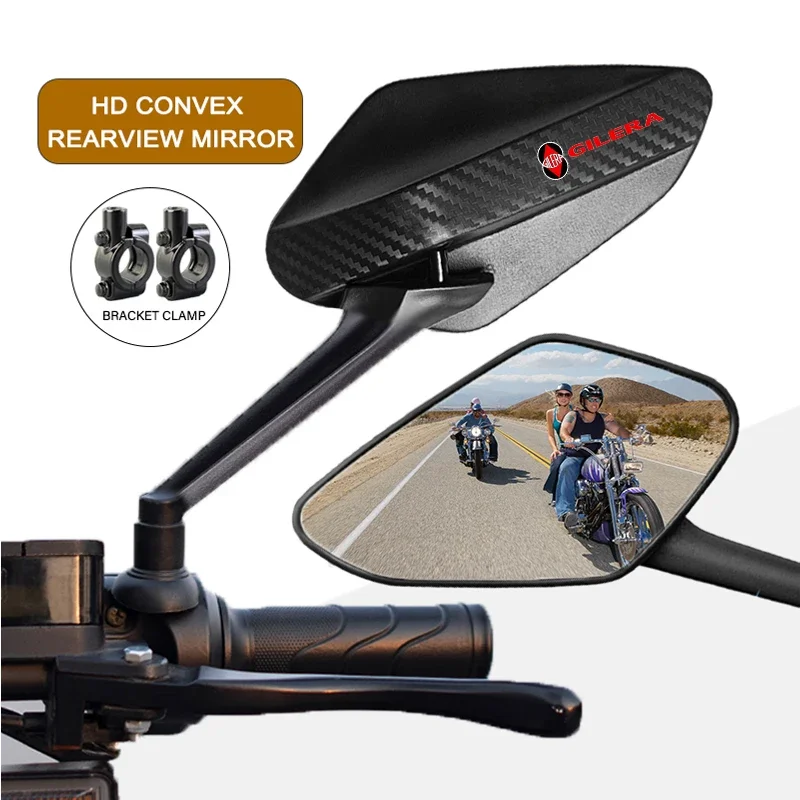 Gilera GP800 Fuoco Nexus 500 Runner 125 200 NEXUS250 용 2 개/짝 오토바이 탄소 섬유 백미러 사이드 미러 회전식 8mm