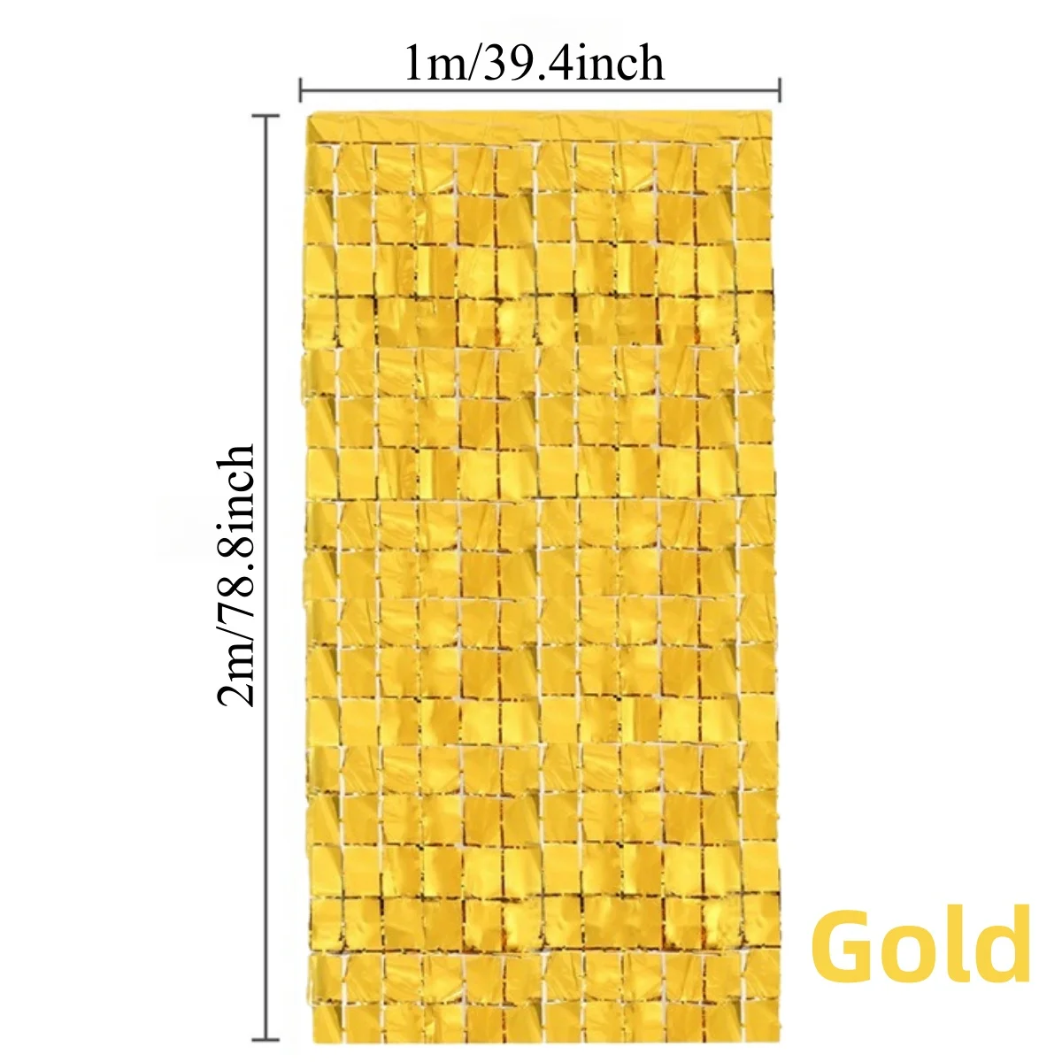 Sparkling Square Glitter Curtain Backdrop - Gold, Silver & Pink Shimmer Wall Decor
