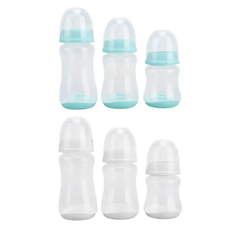 3Pcs 180 240 300ml Baby Bottle Set PP Silicone Soft Safe Anti Drop Newborn Feeding Bottle