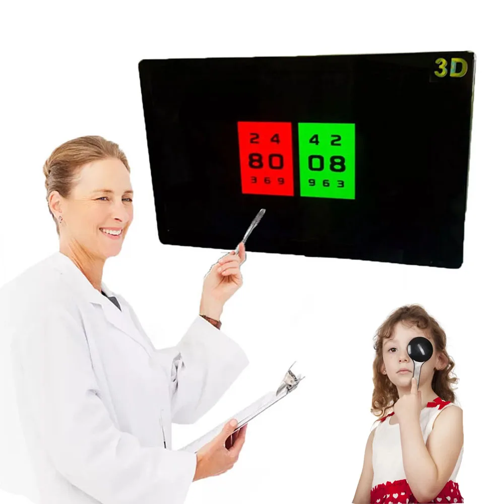 안과 LCD 시력 시력 차트, 광학 테스트 모니터, 눈 테스트 차트, 27 인치 스크린