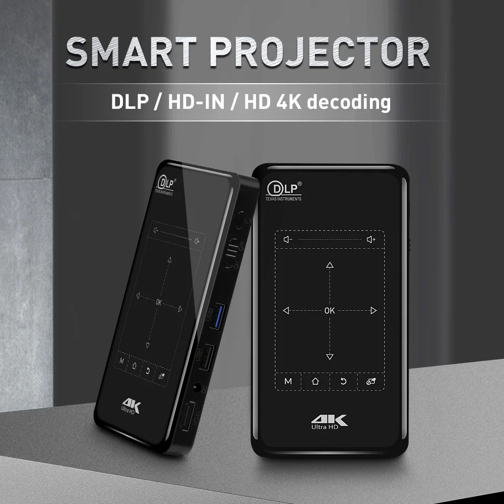T59 Proyector portátil 4K SLOWMOOSE Full Hd Android 10.0 Wi-Fi T59
