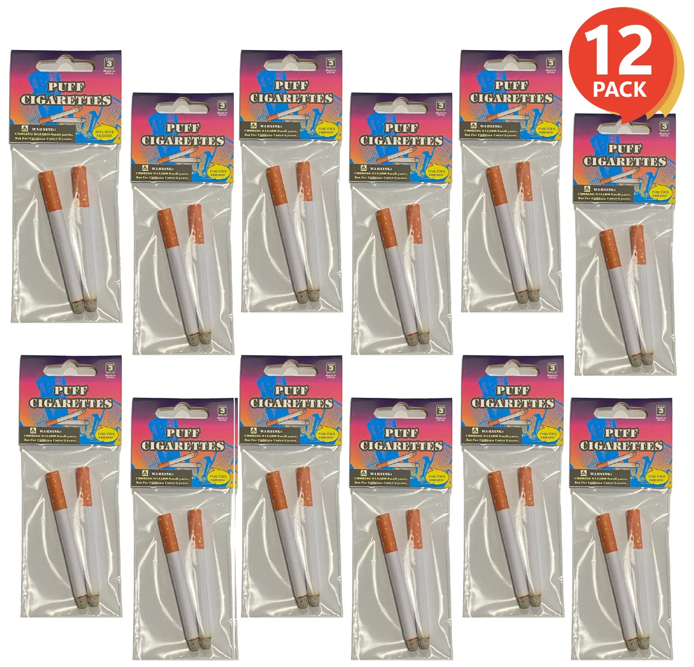 Prank Toys Joke Toys Childrens Toys Fake Puff Cigarettes Pack of 24