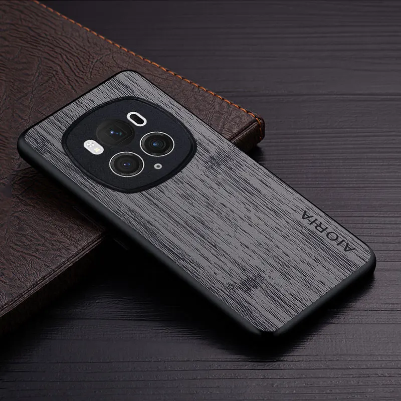 Luxury Bamboo Wood Pattern Leather Case Cover