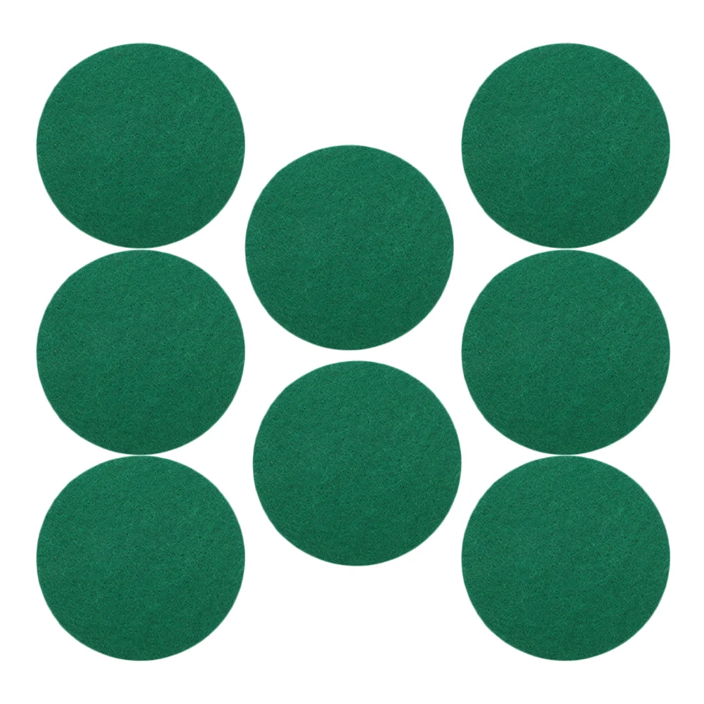 8 Pcs Hockey Table Accessories Part Round Pusher Sticker Adhesive Pads Patch Felt Cloth Parts Pushers Stickers Light Green