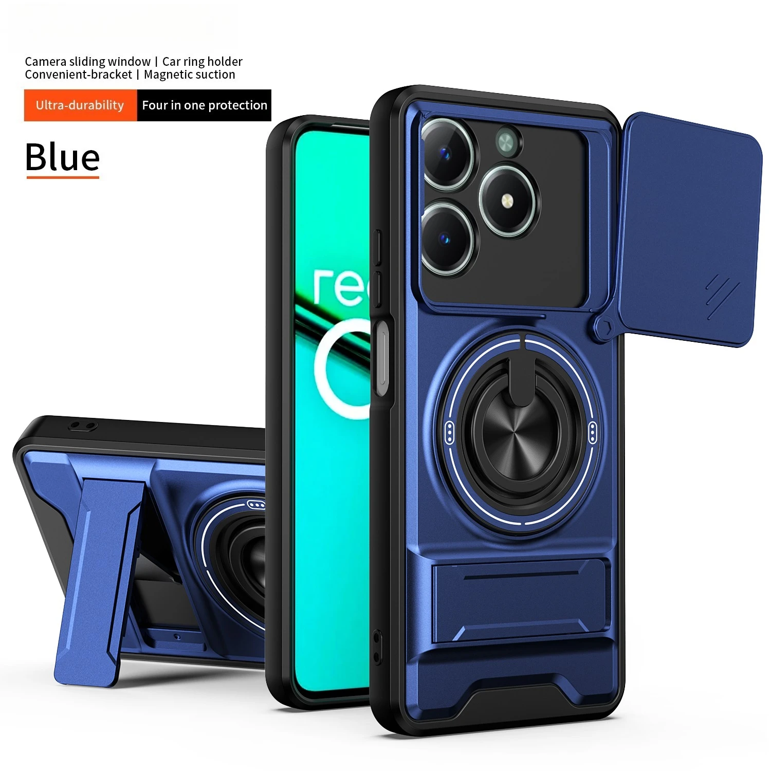 360° Rotating Ring Holder Magnetic Phone Case Protective Cover