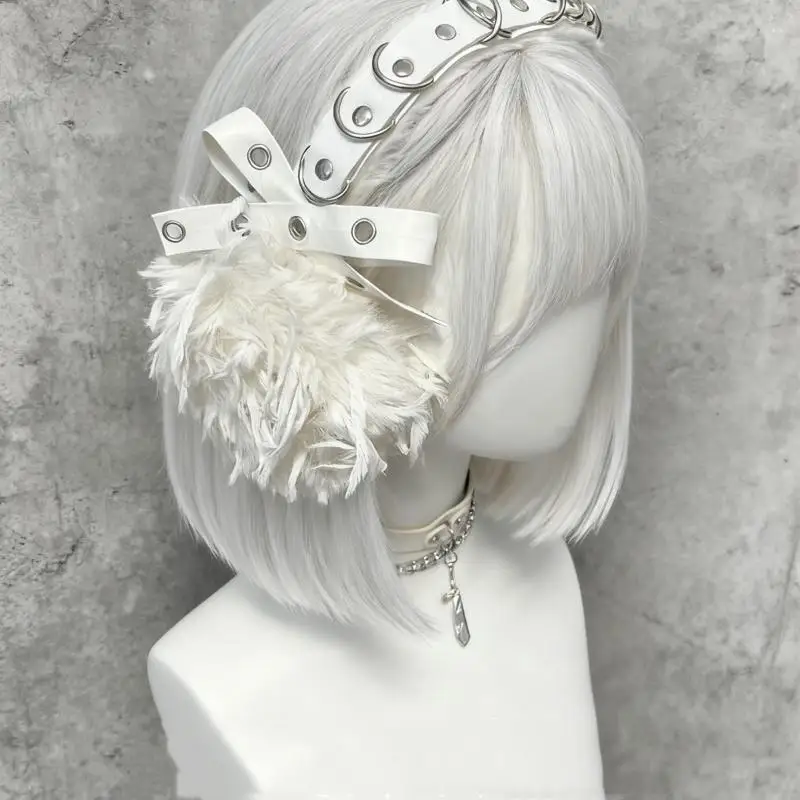Punk Ohr Wärmer Schutz Plüsch Flauschigen Y2K Harajuku Wind Dunkle Wärme Ohrenschützer Ohr Abdeckung Kostüm Requisiten Party Zubehör – Detail 1