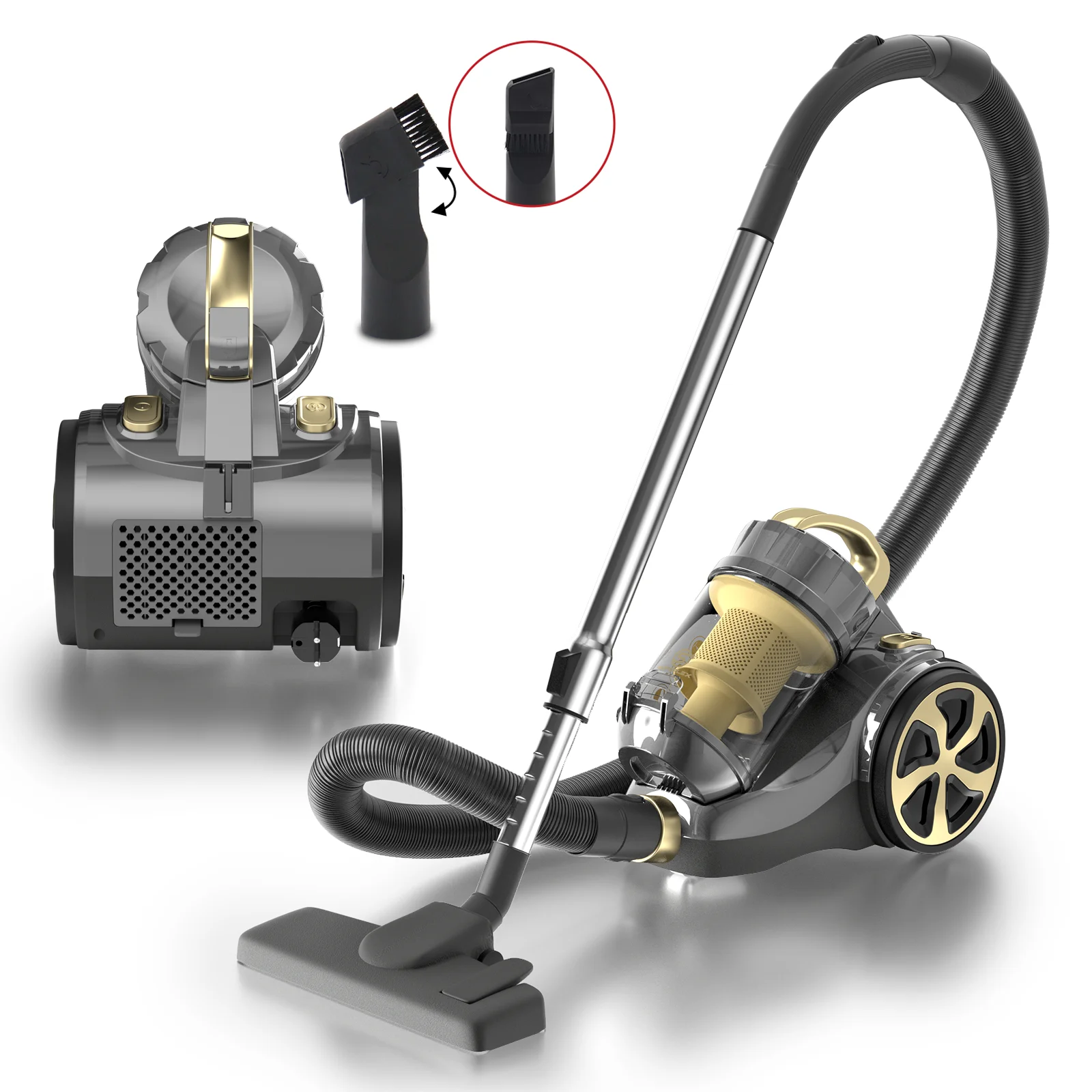 SUPERLEX Cylinder Vacuum Cleaning Electric 800W Power Big 2L Capacity Include 9 Products Vacuums Wide Ranning Easy to Use Family