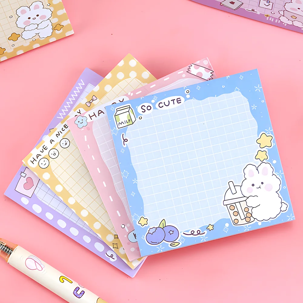 1 Pièces Mignon Kawaii Notes Autocollantes Bloc-Notes Créatif Bloc-Notes Fournitures De Bureau école Papeterie Adhésif Planificateur Autocollant