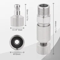 Airbrush Quick Disconnect Coupler Release Fitting Plug, 6pcs 1/8 in BSP Male and Female Connections Adapter Air Brush Accessory 2