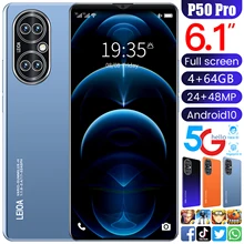 

P50 Pro Global Version Smartphone Android 10.0 Mobile Phones 4GB 64GB Phone 6.1 Inch 4G 5G Dual Card Cell Phone Smart Phone