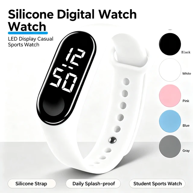 Hot Sale New LED Digital Watch Waterproof Sport Casual Fashion Kids Students Couple Swimming Touch Screen Electronic