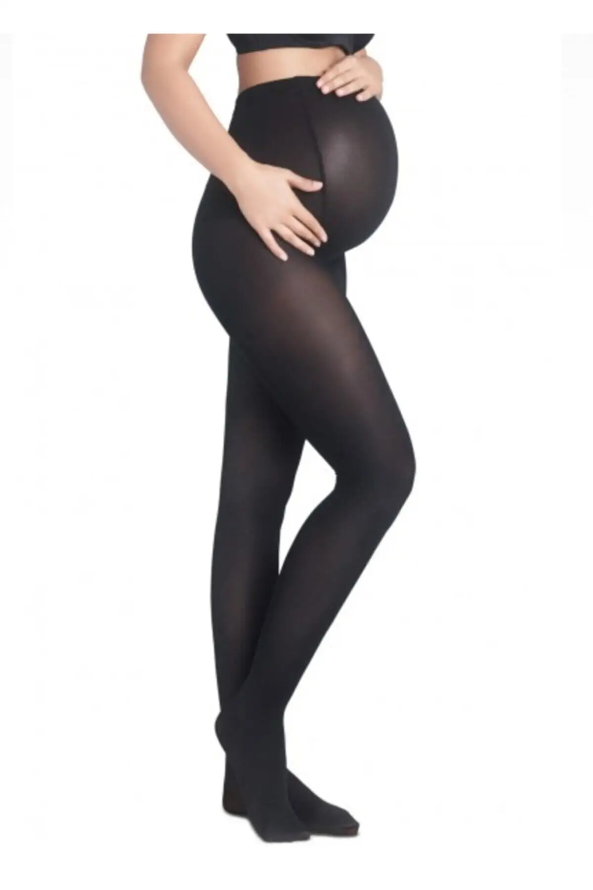 

Pregnant Pantyhose 40 Denier Black Stockings Clothing