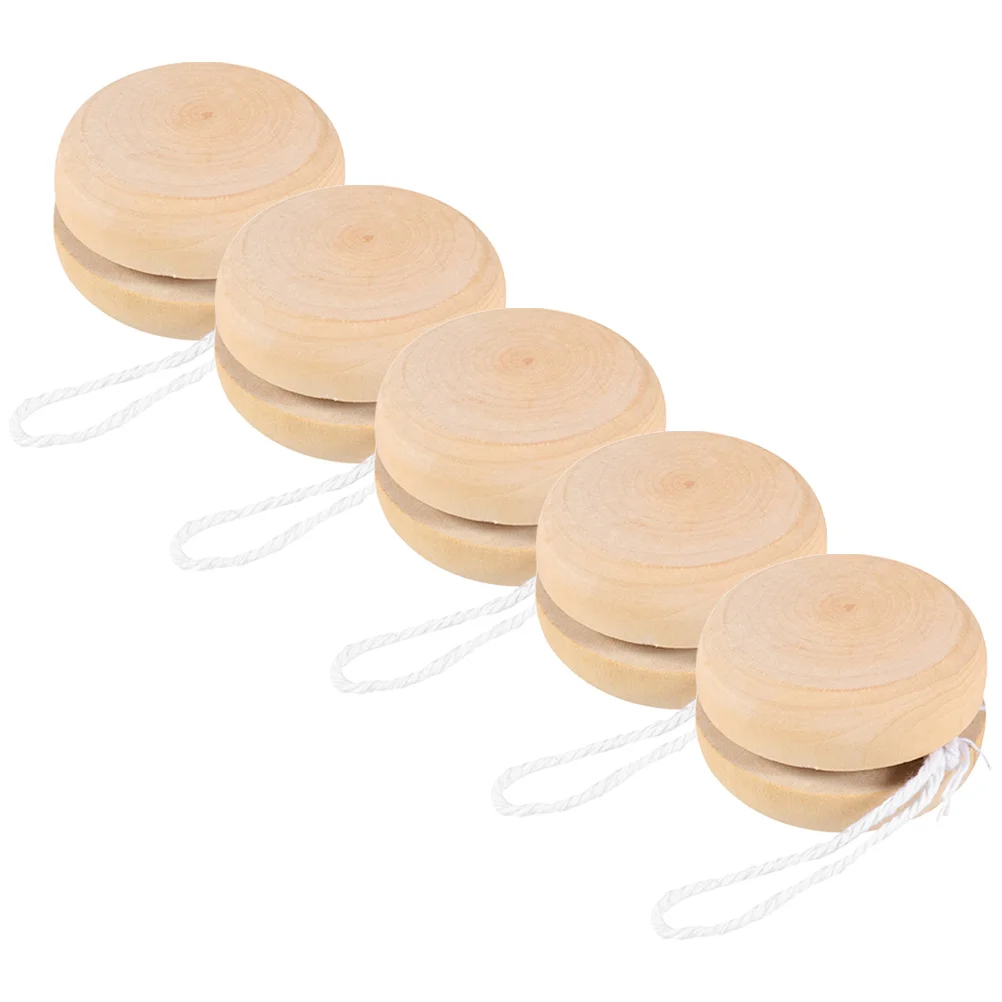5 Pcs Yoyo Ball Toys Children Yo-yo Balls Playthings DIY Graffiti Gift Wooden Kid educational toys