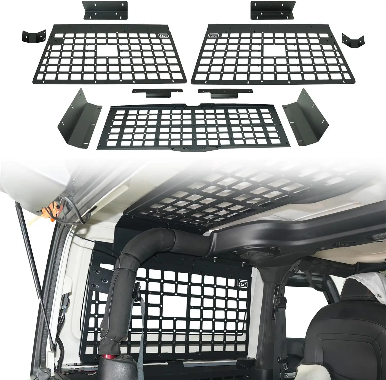 JeCar Aluminum Alloy Trunk Organizer For Jeep Wrangler JK/JKU (2007-2017) – Driver Side Molle Panel | Extra Storage - View #2