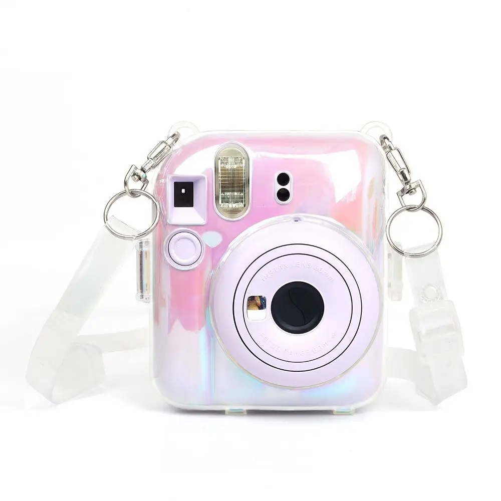 

For Fujifilm Instax Mini 12 Case Fashion Dream Color Instant Camera Protective Cover Carry Bag with Shoulder Strap Photo Storage