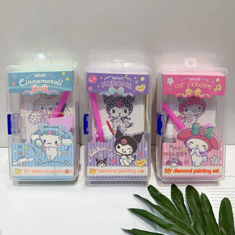 New Sanrio Cinnamoroll Diamond Painting Full Diamond Handmade Funny Diy  Sticker Diamond Crystal Kuromi My Melody Diamond Sticker