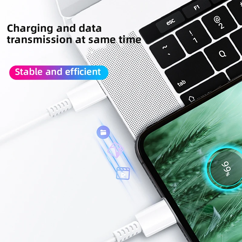 Samsung Galaxy S20 Plus Note 10 Pro Type C Cable USB3.0 25W PD USB Type-C To Type-C Fast Charger Cable For Note10 S20 Ultra 1M apple iphone charger cable