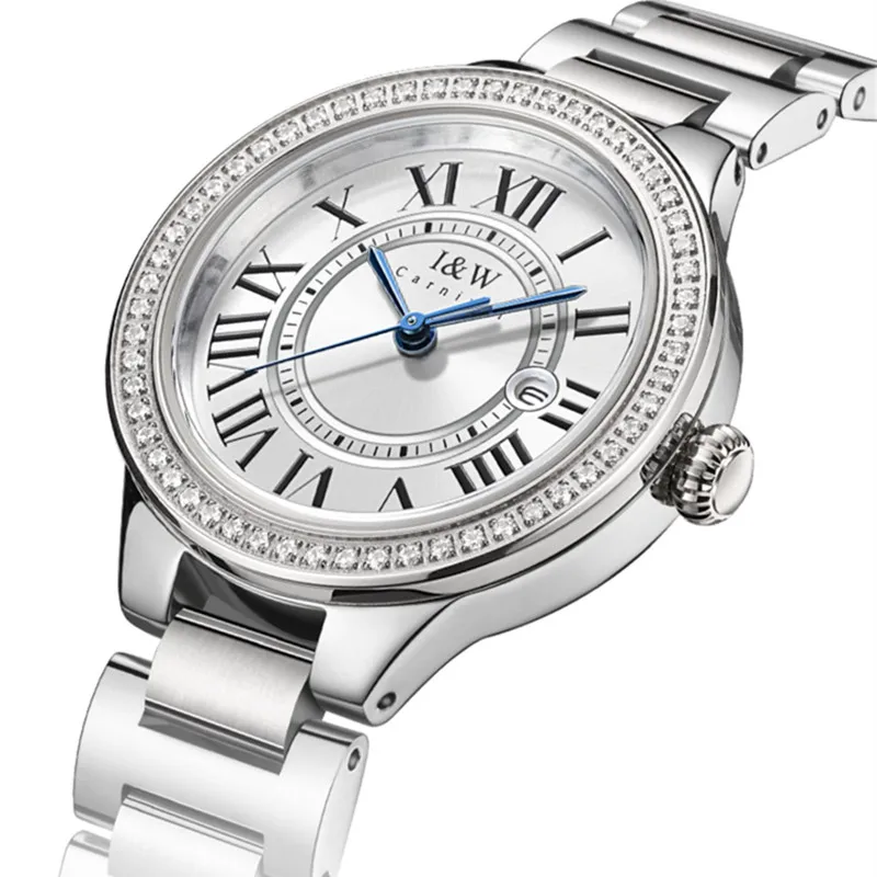 CARNIVAL Brand Fashion Watches for Women Ladies Luxury Stainless Steel Dress Quartz Wristwatch Waterproof Clock Reloj Mujer 2023