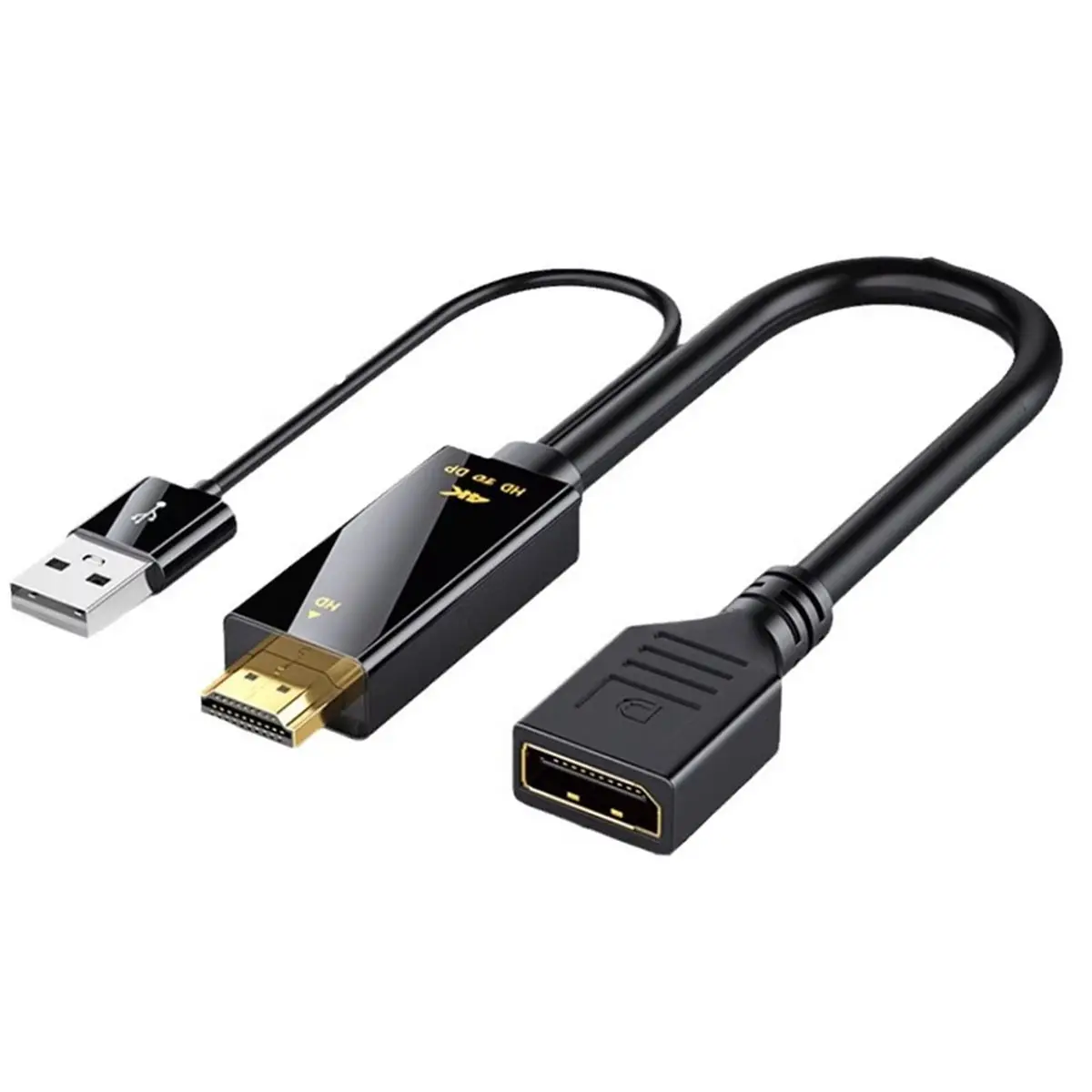 AAAE 4K - DisplayPort DP 변환기 케이블과 호환 가능 HDTV 남성-DP 여성 어댑터 변환(노트북 모니터 여성용)