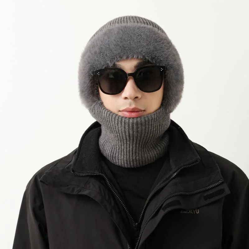 Hot Sale Men Balaclava Hat Full Cover Style Winter Warm Hat Outdoor Windproof Thicken Knit Beanie Hat Winter Warm Cap