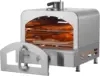 Outdoor Pizza Oven, 2-IN-1 Gas Pizza Maker & Grill, Propane Griller with Pizza Stone, Visual Door and Built-in Thermometer, 1