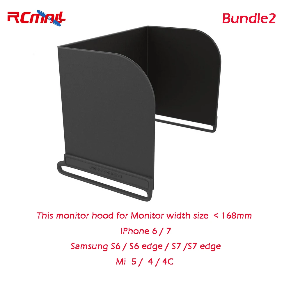 Parasole Del Cappuccio Del Monitor Del Telefono Rcmall Per Mavic Pro Dji Phantom 4 3 Inspire Re1 M600 Osmo Fpv 111/128/168/200Mm Dr1813