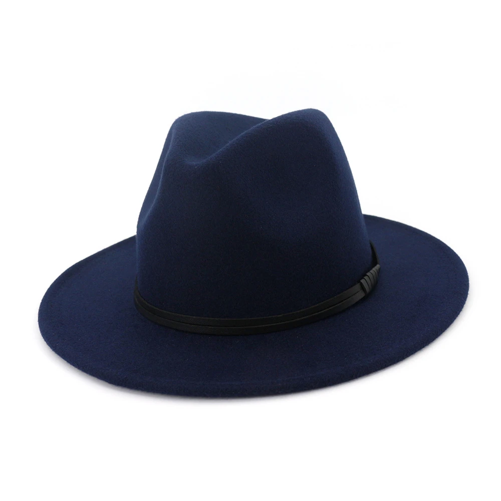 HOAREE Red Wool Panama Hat Women Fedora 
