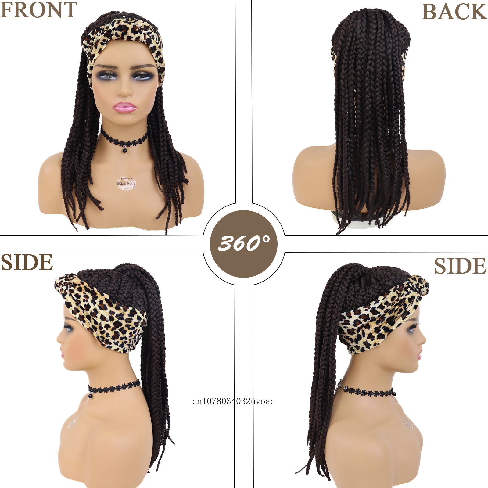 Synthetic Fiber Braided Headband Wigs for Black Women Long Curly Kinky Colly Afro Wig Natural Hair Dreadlock Wigs with Bangs synthetic hair wigs