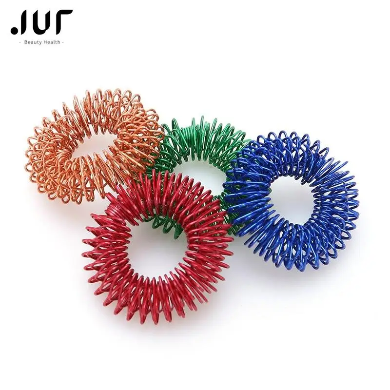

1PCS Health Care Stainless Steel Finger Massage Acupuncture Ring Blood Circulation Therapy Ring Pain Relief Body Relax Tool