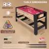 54” 2-in-1 Swivel Multi Game Table - Billiards, Foosball, Combo Game Table Set for Adults Kids, Game Room, Friends & Family w 6