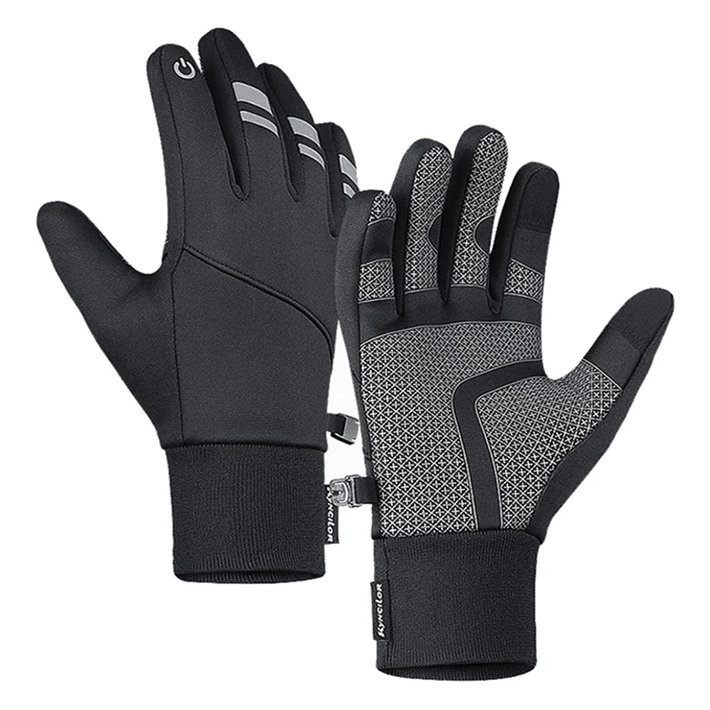 Kyncilor Winter Warm Bike Gloves Full Finger Touch Screen Cycling Gloves Waterproof Windproof Motorcycle Gloves Bicycle Gloves motorcycle gloves motocross bicycle touch screen breathable cycling gloves summer men sheep leather softmotorbike guantes moto