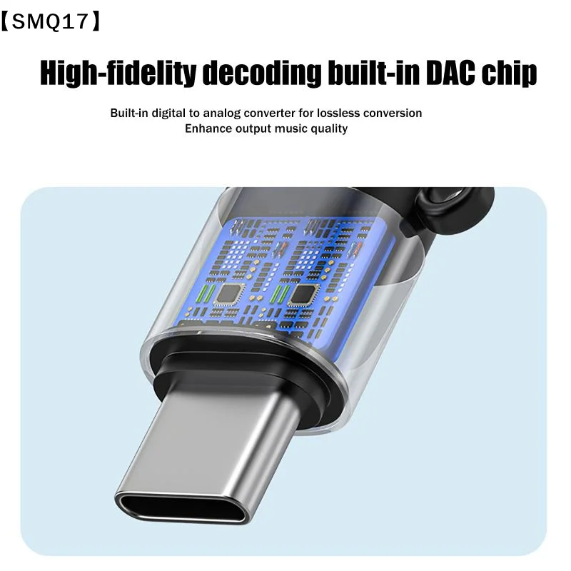 Type C to 3.5mm Jack Headphone Audio Adapter with Digital DAC Decoder