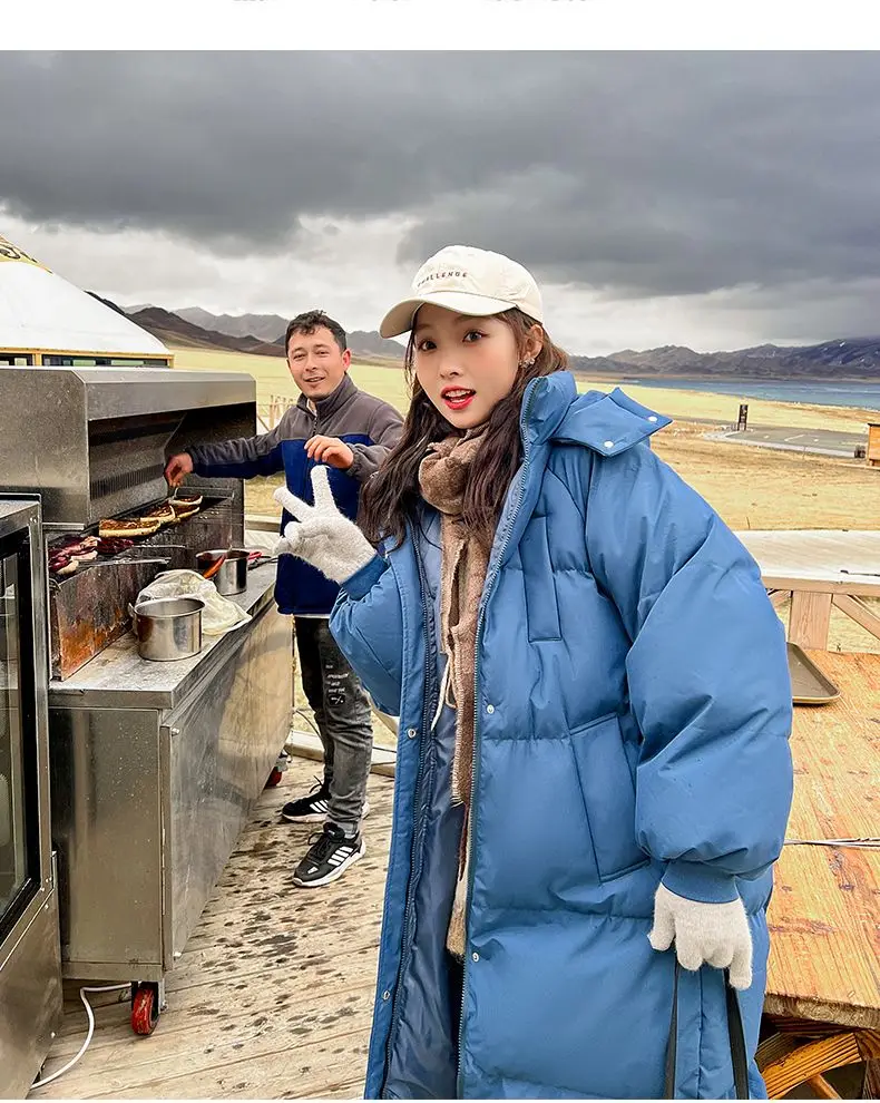 2023 nuove donne piumino di cotone giacca invernale femminile versione di media lunghezza parka sciolto spesso caldo capispalla con cappuccio moda soprabito