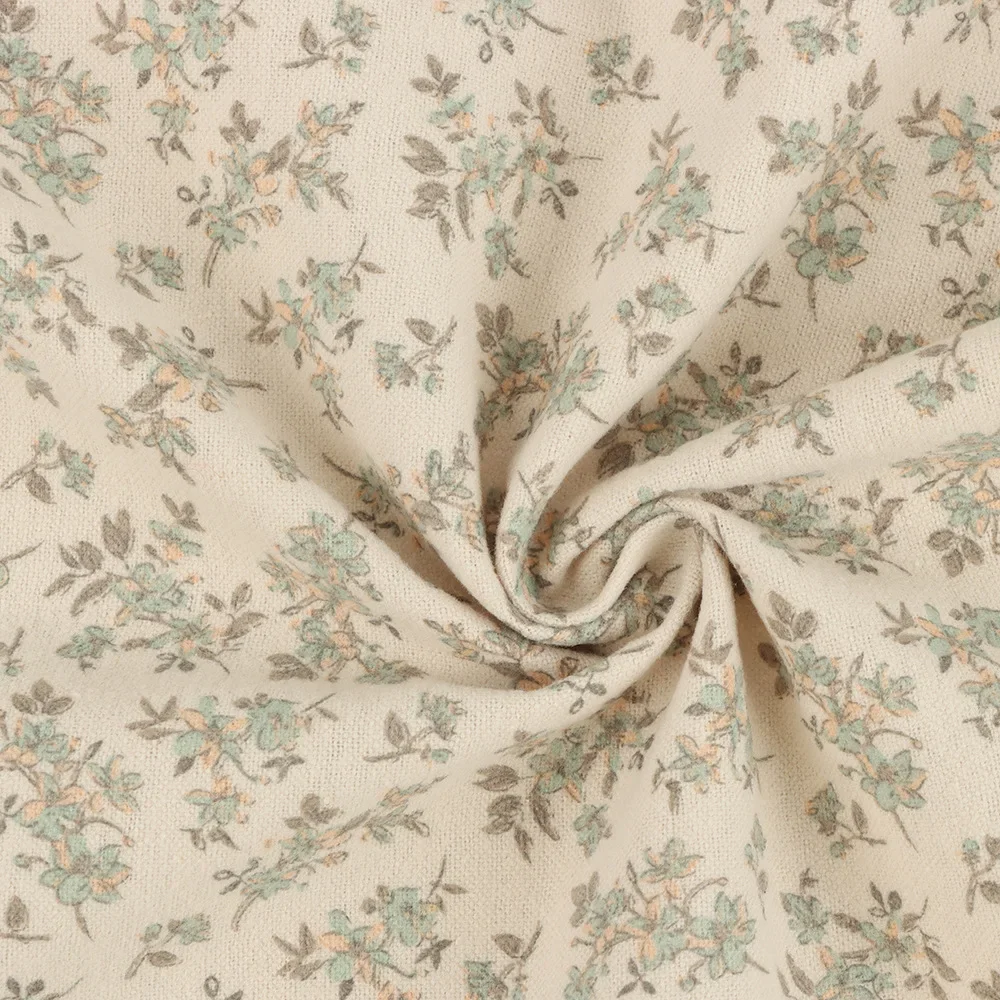 In-Stock Cotton Printing Fabric Baihua Grass Flower Design Women's Clothing Children's Wear Small Shirt Cloth From China