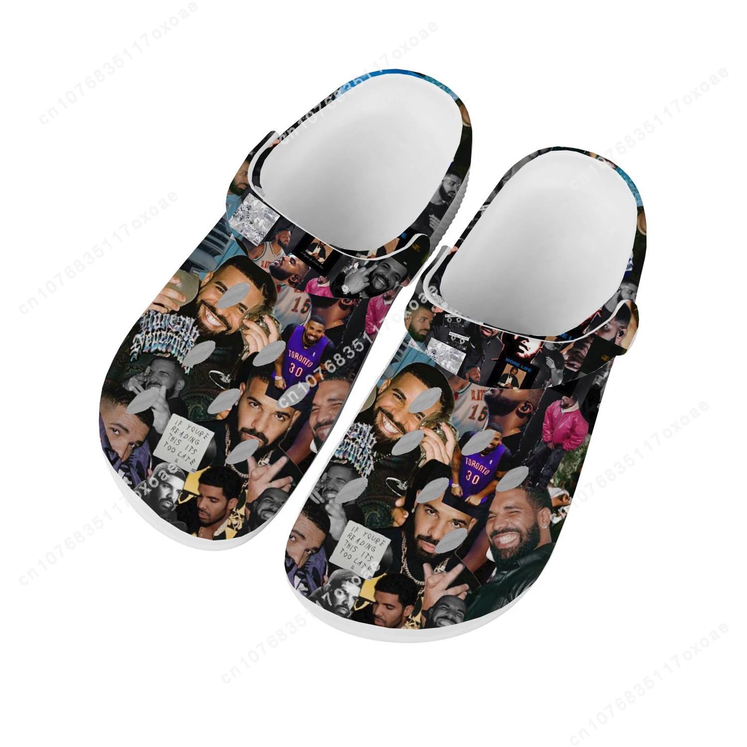 

Rapper Drake Drizzy Shoes Home Clog Mens Women Youth Boy Girl Sandals Shoes Garden Custom Breathable Shoe Beach Hole Slippers