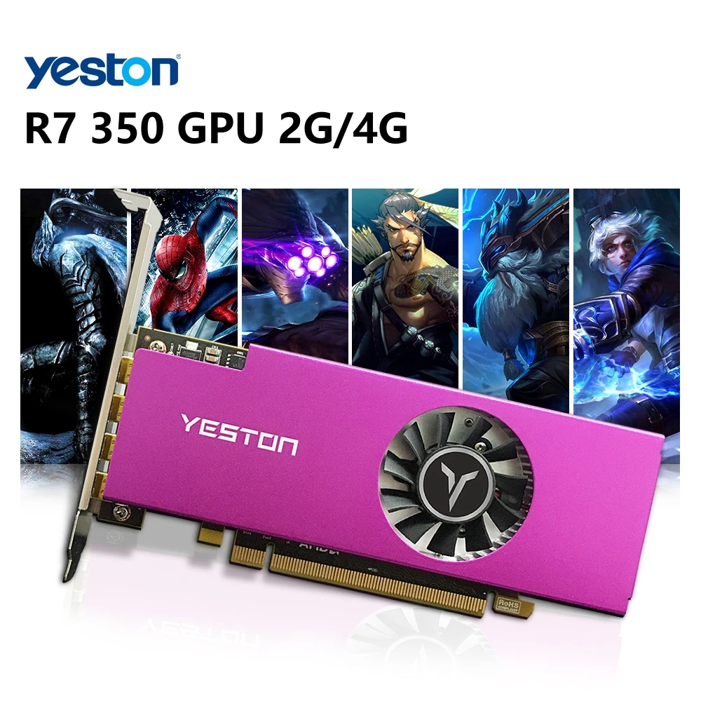 Видеокарта YESTON Radeon R7 350 GPU 2G/4G HDMI GDDR5 4 Гб Бит.
