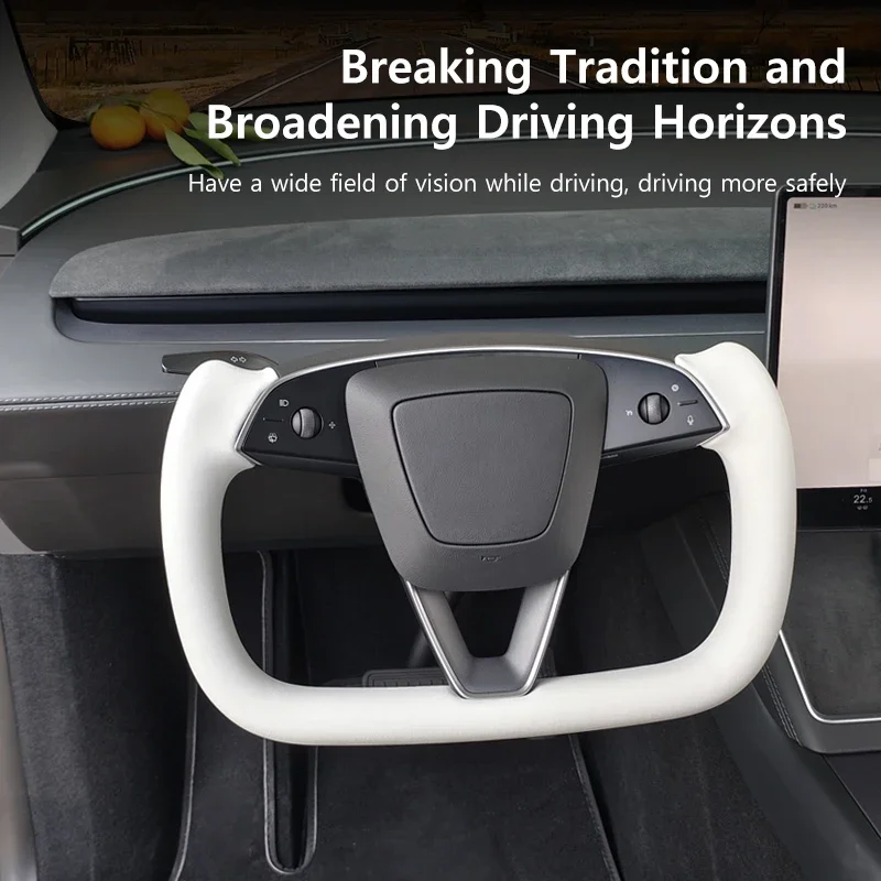 ナッパレザー加熱ステアリングホイールハンドルテスラモデル Y