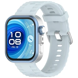 Silicone Sport Strap in Assorted Colors - Smartwatch Replacement Bracelet for Huawei fit 4-4 pro (Light blue)