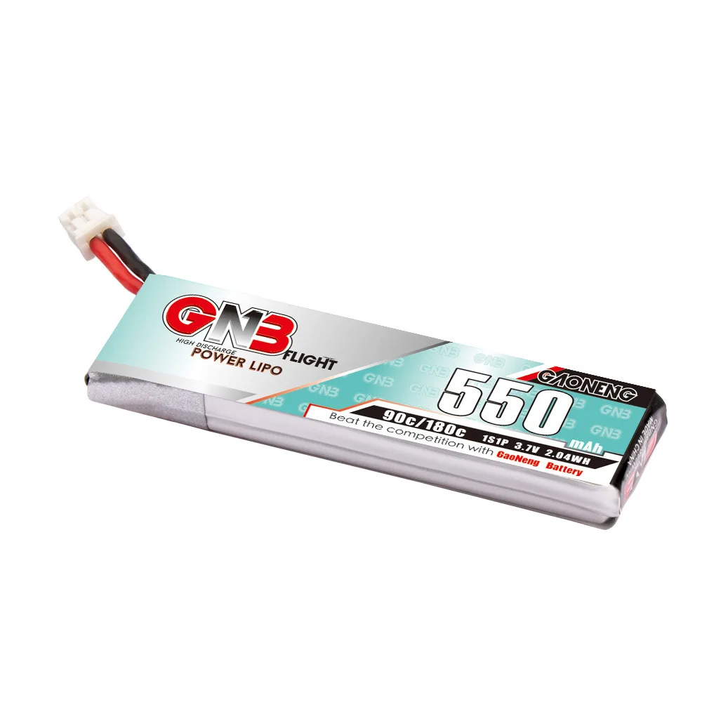 GNB 1S 3.7V 550mAh 90C/180C Lipo Battery With PH2.0 Plug for TINY8X Blade Inductrix FPV QX2 120S Beta75S BetaFPV Drone Parts 3