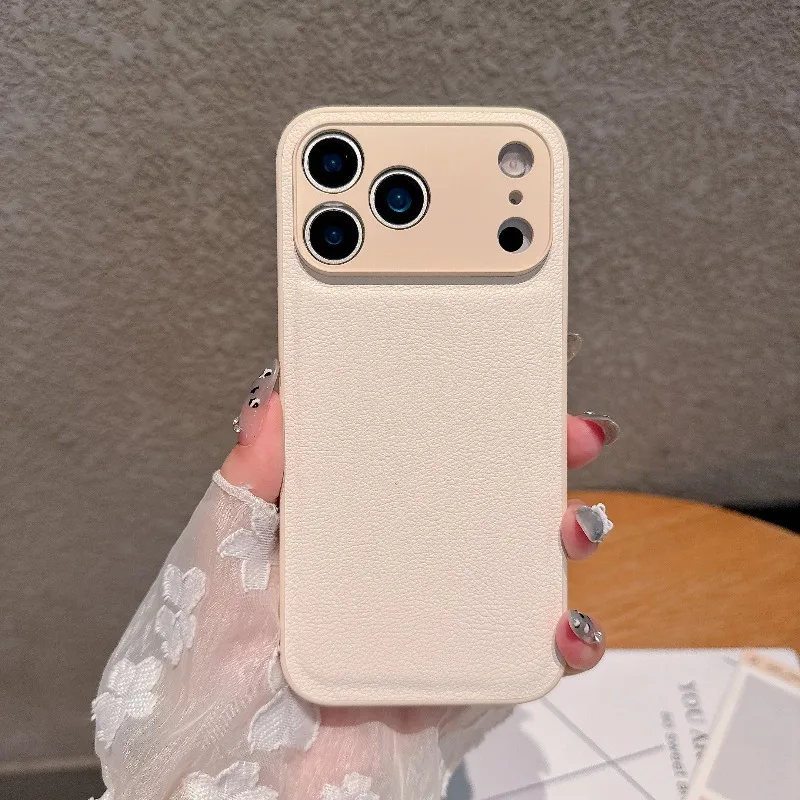 Luxury Retro Litchi Leather Texture Shockproof Matte Cover