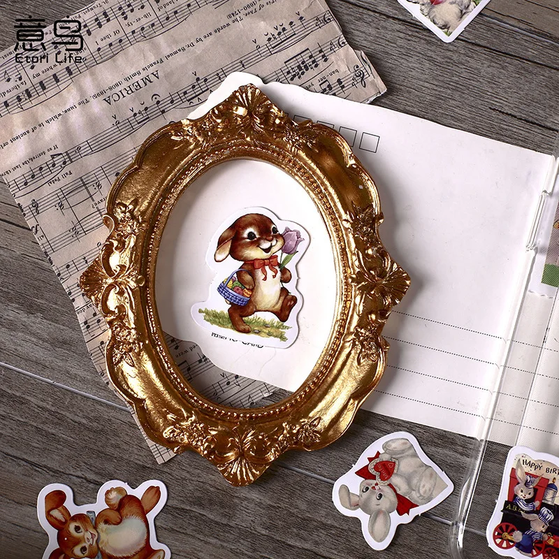 100 Adesivi Kawaii In PET – Fogli Carini Di Cartoni Animati – Coniglietti E Crema Di Burro – Per Scrapbooking E Album - 5