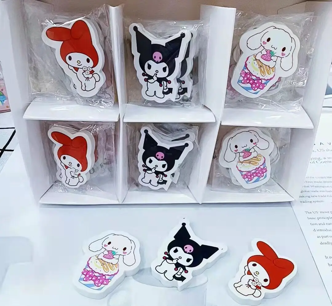 

Kawaii Sanrios Series Cute Eraser anime Cartoon Kuromi My Melody Cinnamoroll Eraser Stationery Creative Small Gift