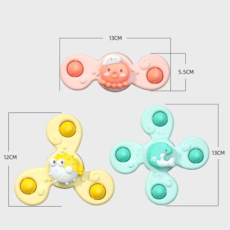 Baby Bath Toys For Boy Children Bathing Sucker Spinner Suction Cup Toy For Kids Funny Child Rattles Teether Toddler Toys 5