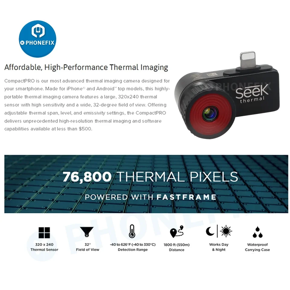 SEEK Thermal Camera 320x240/206x156 Compact PRO/XR Android
