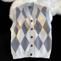 Men's Autumn and Winter New Sweater Vest Fashion Brand High Quality Knitwear Casual Comfort Daily Loose Men's Sweater 1