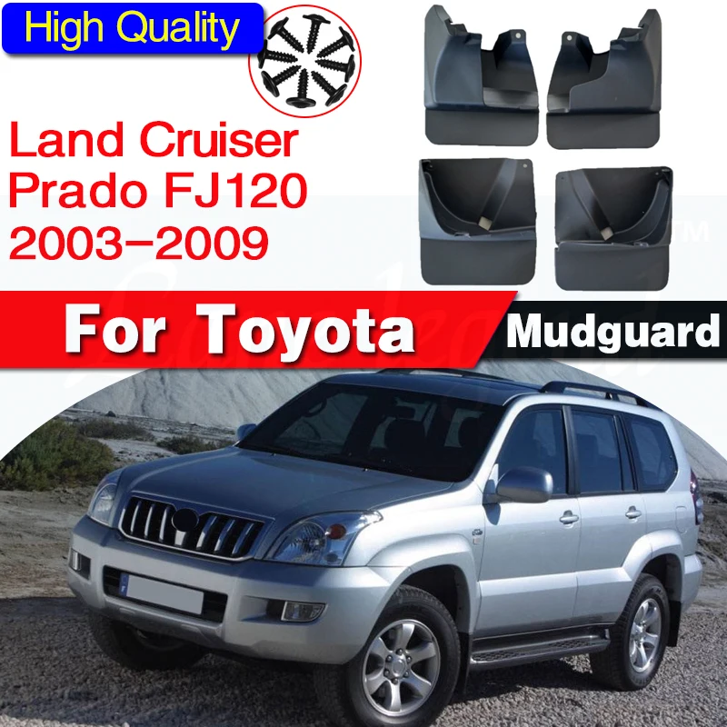 

OE Styled Molded Mud Flaps For Toyota Land Cruiser Prado FJ120 120 2003-2009 Mudflaps Splash Guards Mudguards Front or Rear 2004