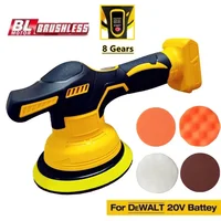 Fit for DeWALT 20V Battery Electric Car Polisher 8 Gears Cordless Auto Polishing Machine Waxing Sanding Sealing Power Tools 1