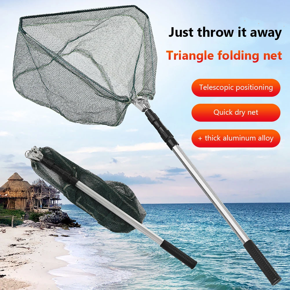 Fishing Landing Net 1.5M With Telescoping Pole Handle Fishing Net  Freshwater For Kids Men Women Extend To 26.7-43.3 Inches