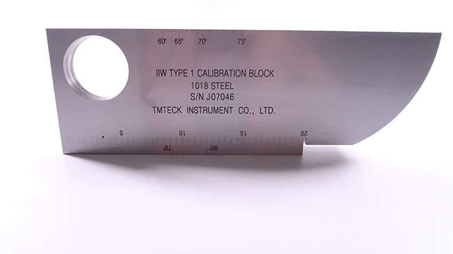 NDT IIW-Type 1 AWSD1.1/D1.1M-2015 Calibration Block 1018 steel test block for Ultrasonic Flaw Detector INCH TYPE