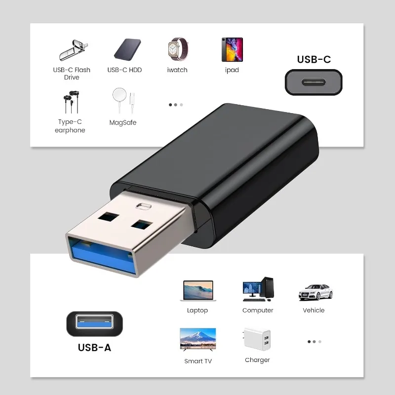 USB C 여성 USB 남성 어댑터 남성 여성 변환기 노트북 휴대 전화 데이터 전송
